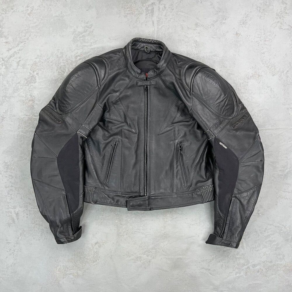 Frank Thomas Motoboss Black Leather Biker Jacket Men's EU 42, Men's XS